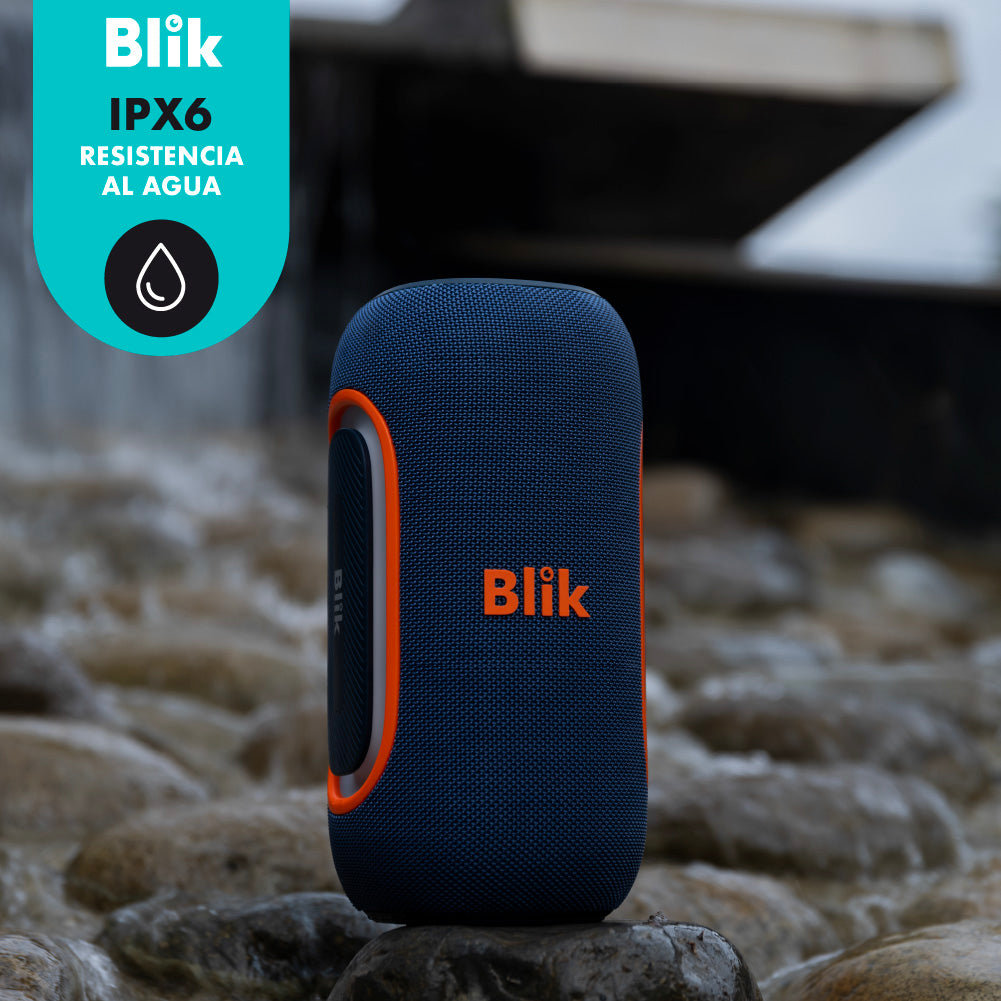 Parlante Bluetooth Portátil Blik Hypebass Azul 50W IPX6 - Blik