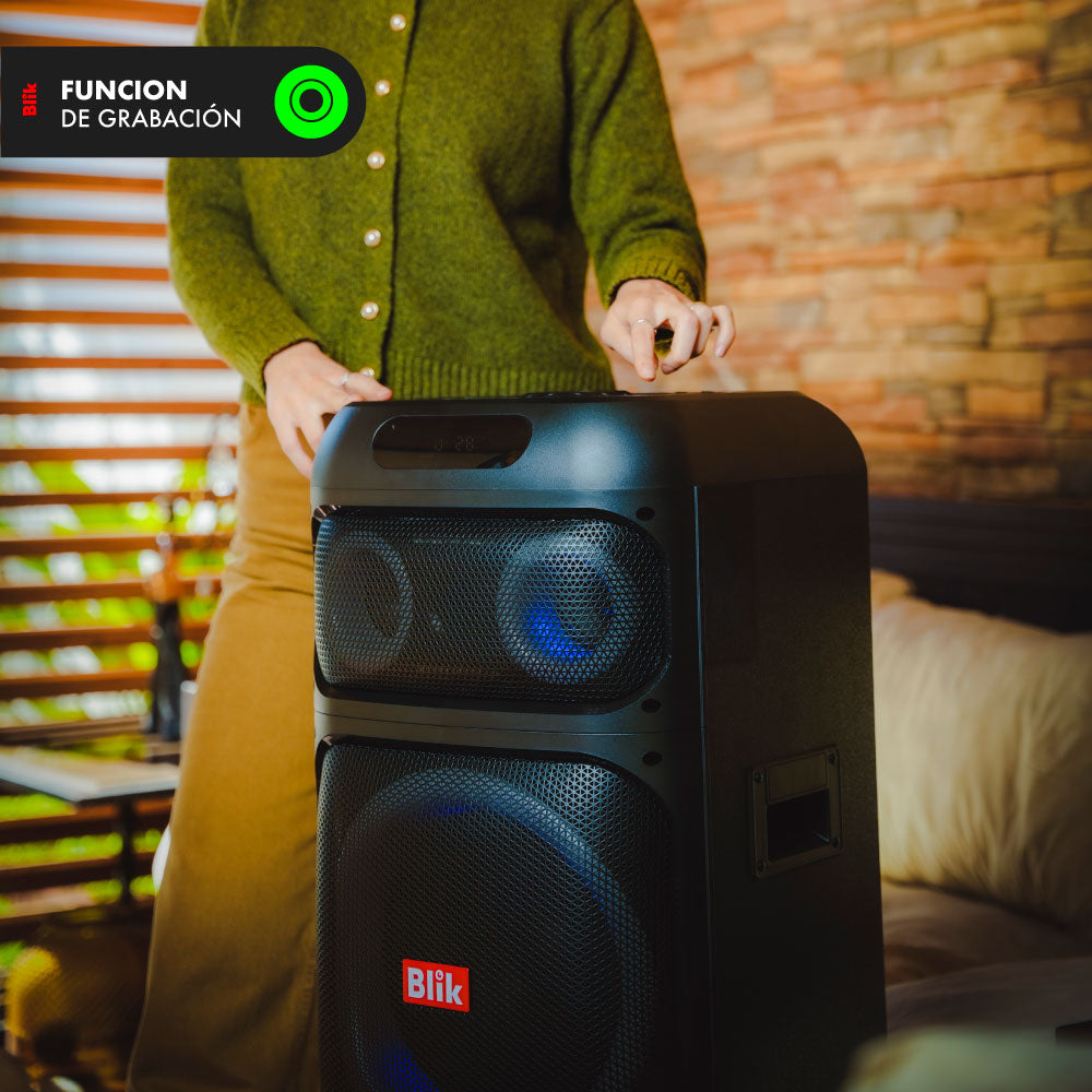 Parlante Bluetooth Karaoke Con Microfono Blik Lightup600