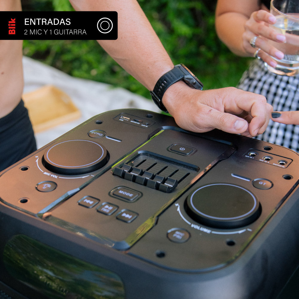Parlante Bluetooth Karaoke Con Microfono Blik Lightup700