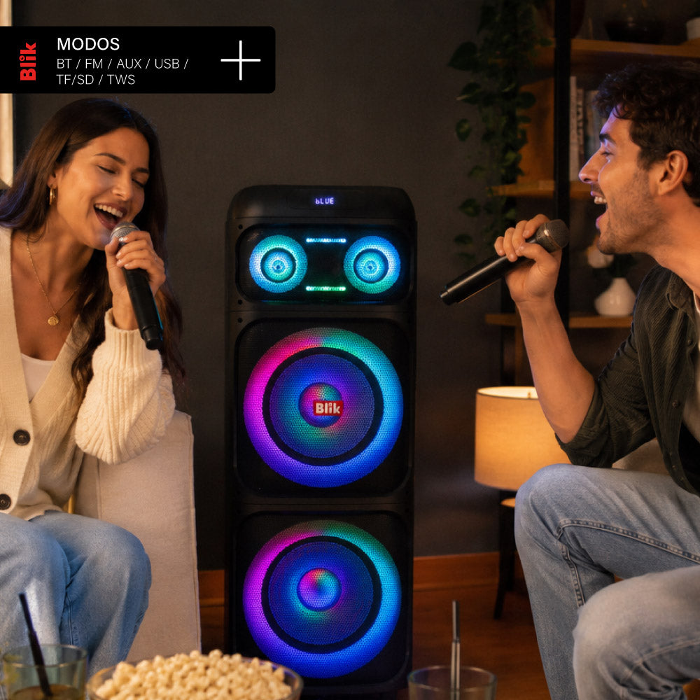 Parlante Bluetooth Karaoke Con Microfono Blik Lightup700