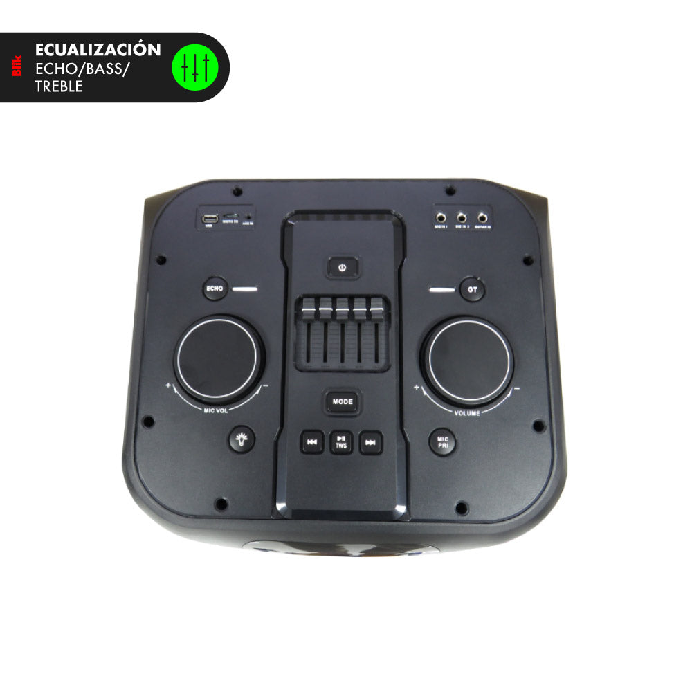 Parlante Bluetooth Karaoke Con Microfono Blik Lightup900