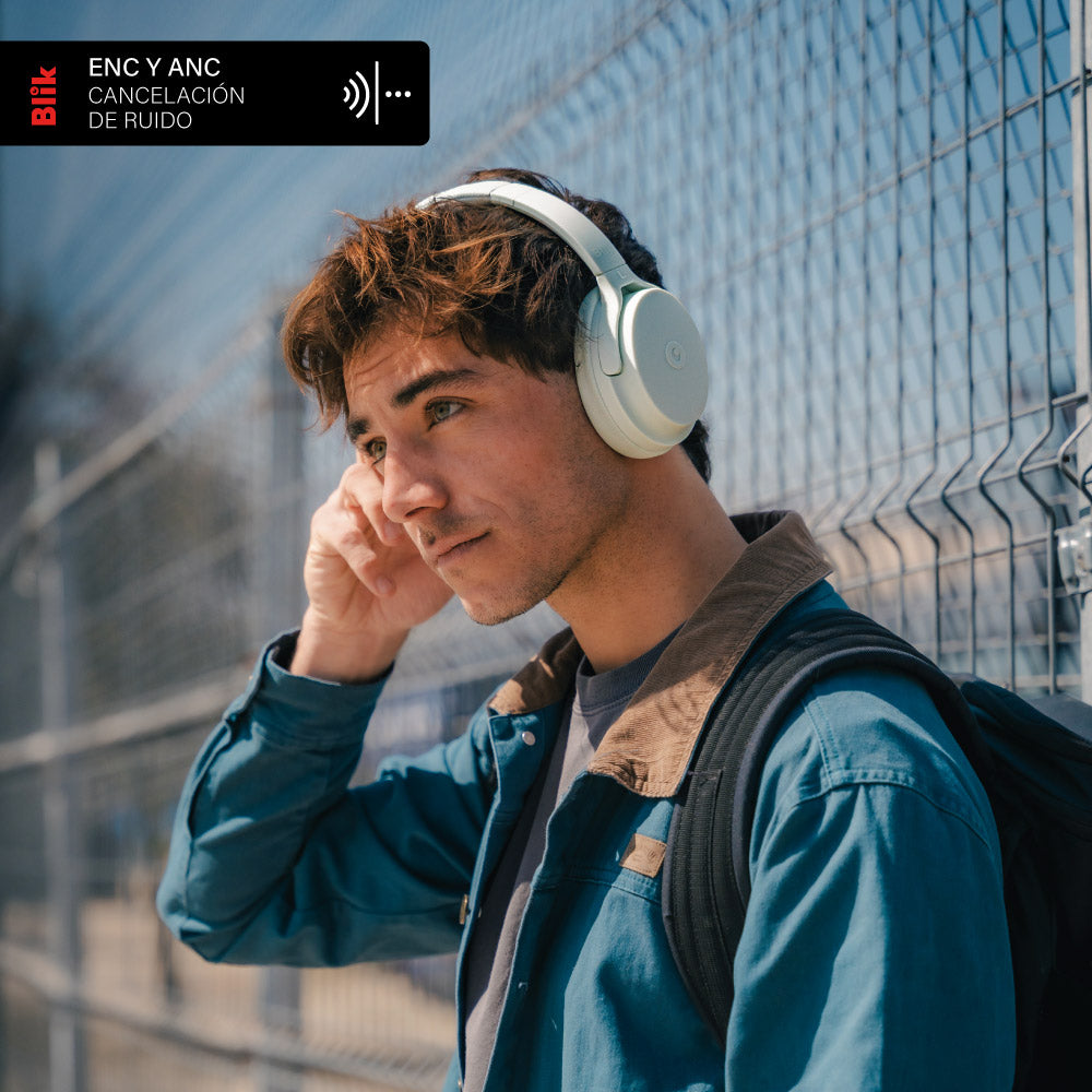Audífonos Bluetooth Blik Neo Cancelación De Ruido 60H Verde