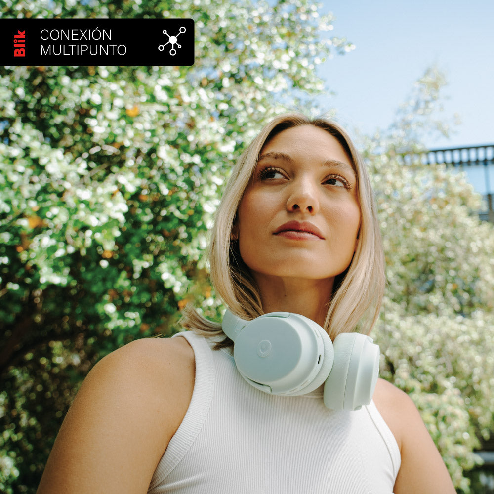Audífonos Bluetooth Blik Neo Cancelación De Ruido 60H Verde