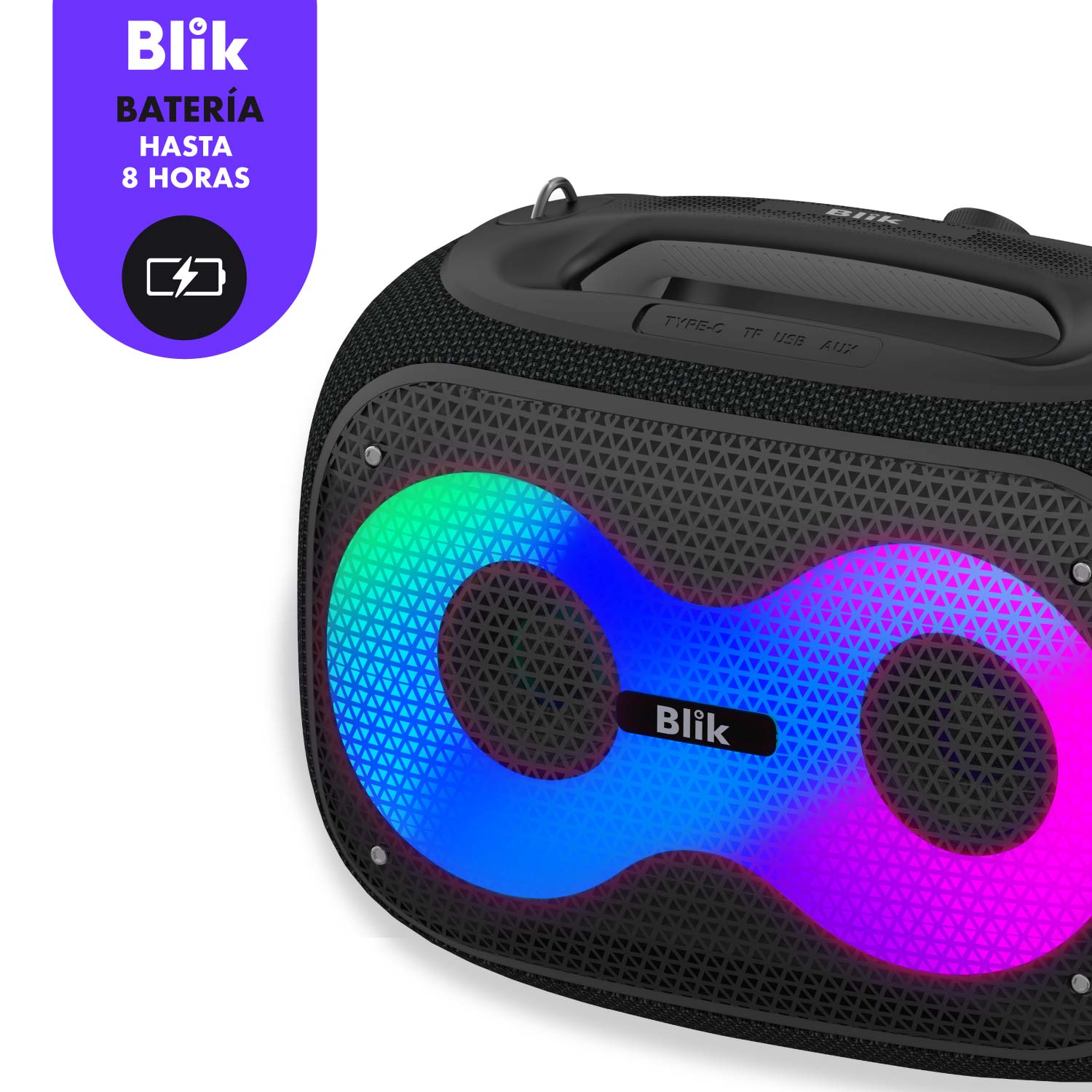 Parlante Portátil Blik Partybass120 Negro