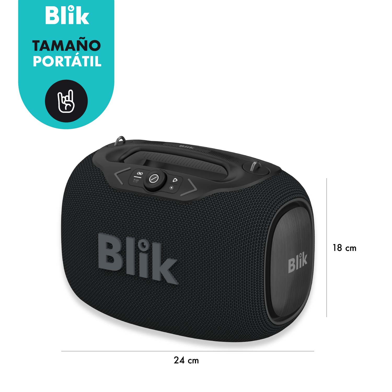 Parlante Portátil Blik Partybass120 Negro