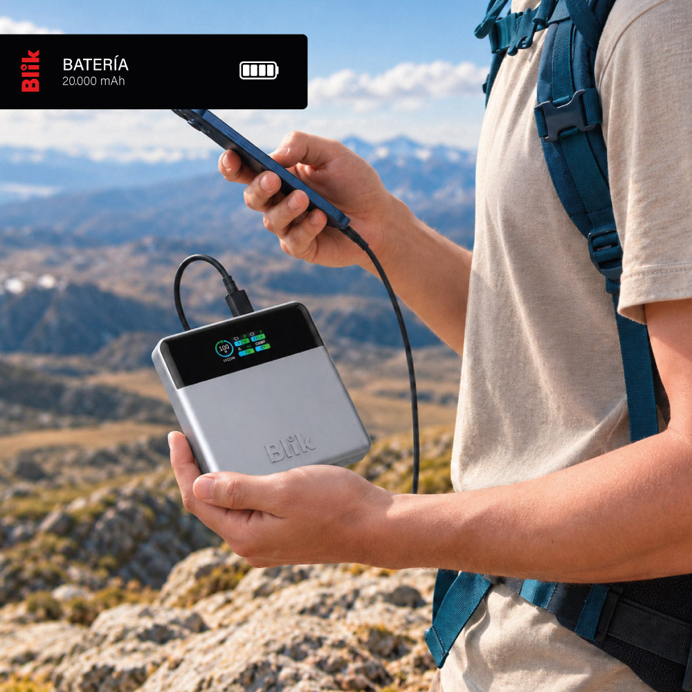Batería Externa PowerBank Blik Power100 20000mAh 100W Gris