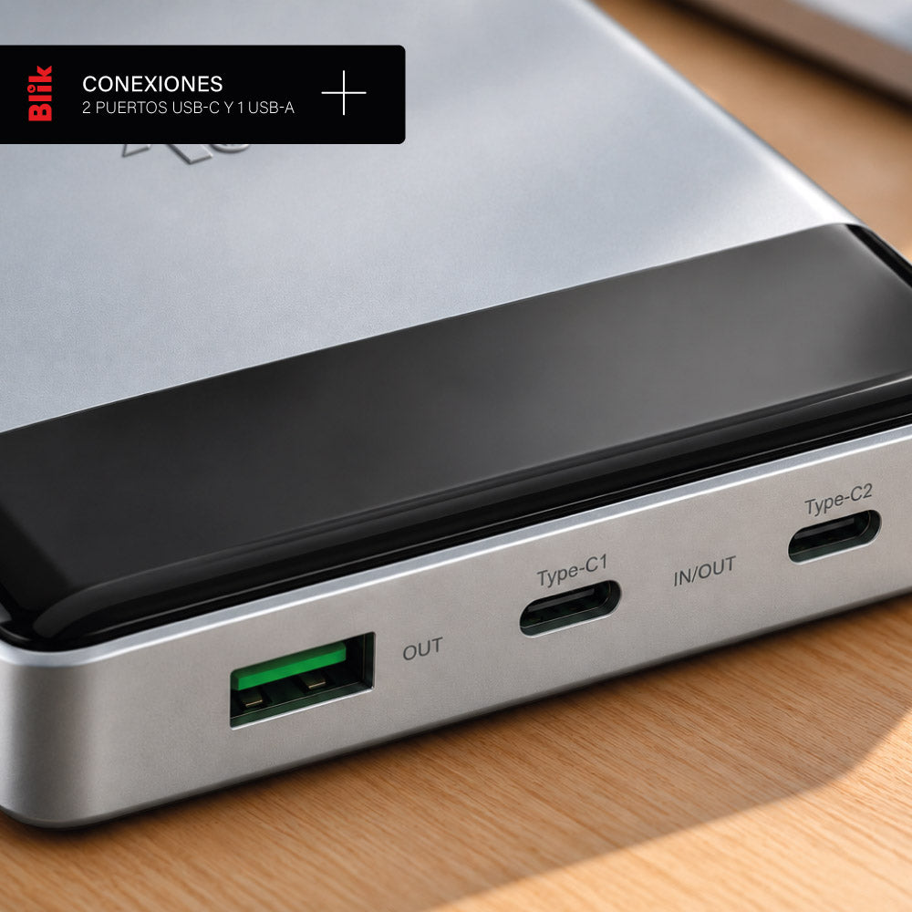 Batería Externa PowerBank Blik Power100 20000mAh 100W Gris