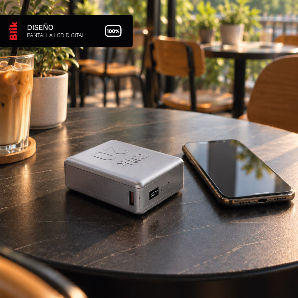 Batería Externa PowerBank Blik Power20 20000mAh 22.5W Gris
