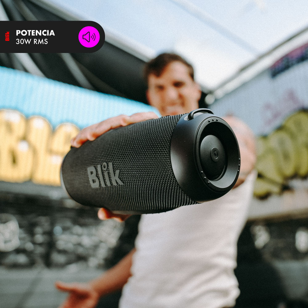 Parlante Bluetooth Portátil Blik Powerbass30 30W RMS 34 Hrs