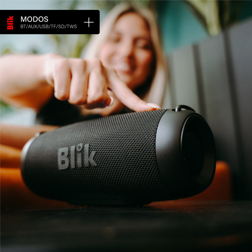 : Parlante Bluetooth Portátil Blik Powerbass30 modos de reproduccion
