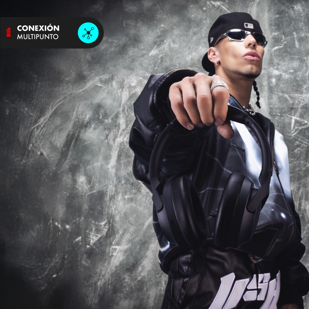 Audifonos Bluetooth Blik Powersoul Cancelación De Ruido 60H Negro - Edición Limitada Power Peralta