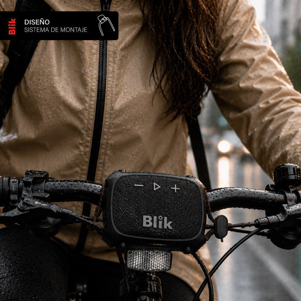 Parlante Bluetooth Blik Rider diseño con montaje