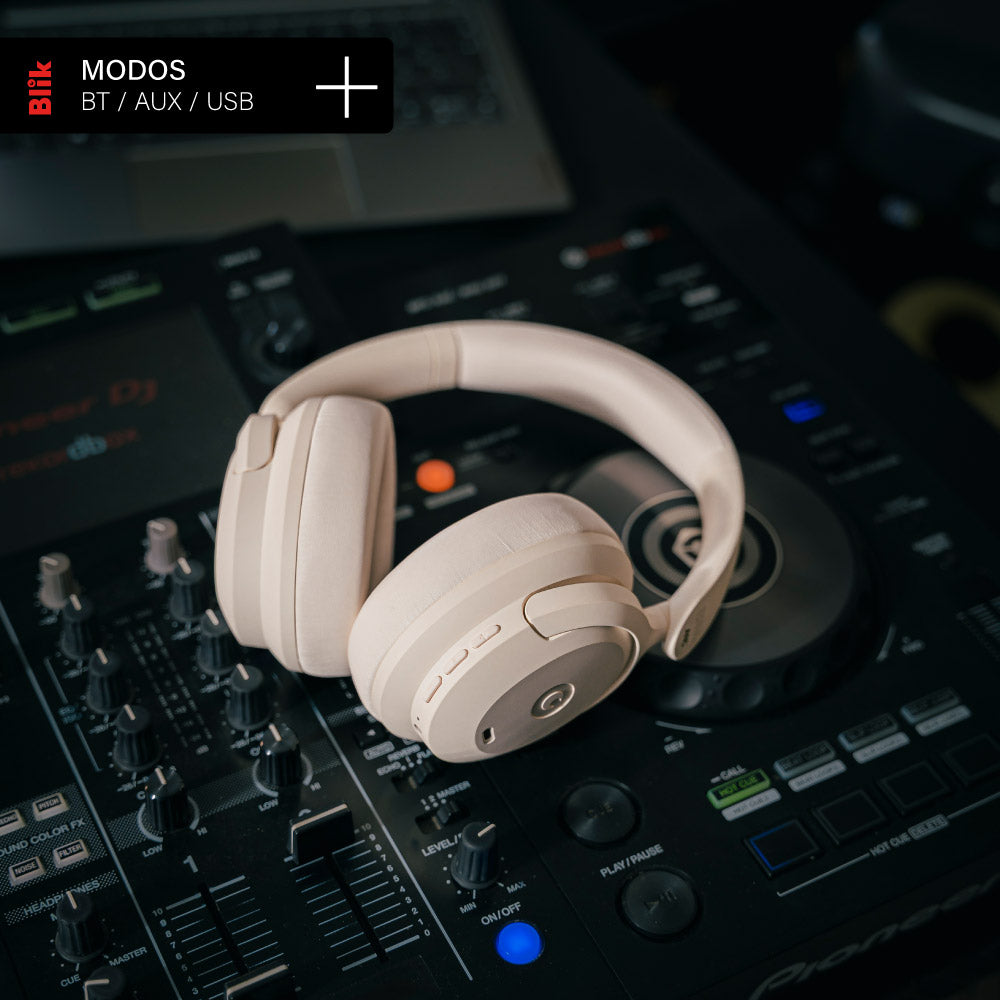 Audifonos Bluetooth Blik Soul900 Cancelación De Ruido 60H Crema