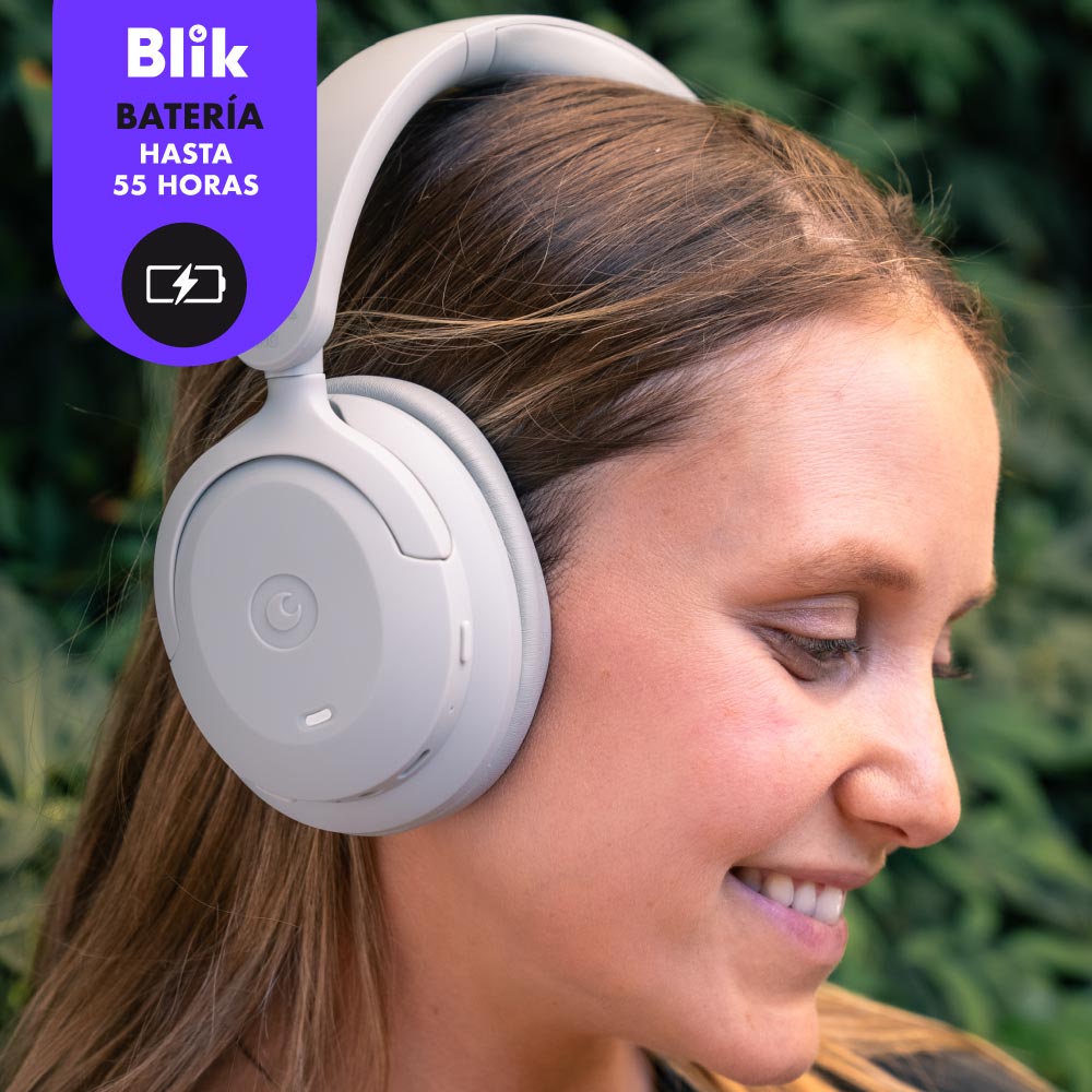 Audifonos Bluetooth Blik Soul900 Gris Cancelación De Ruido 55H - Blik