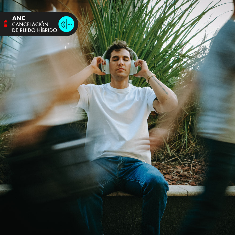 Audifonos Bluetooth Blik Soul900 Cancelación De Ruido 60H Verde