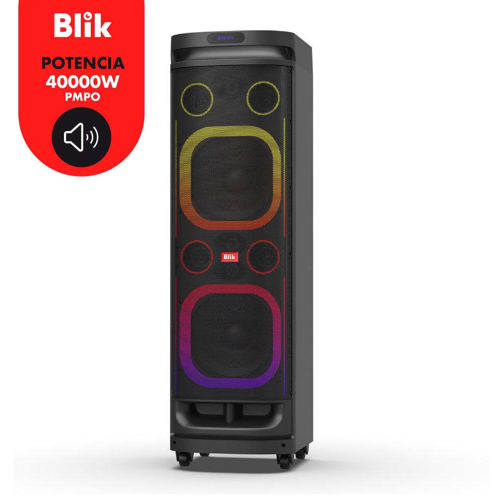 Parlante Bluetooth Karaoke Con Microfono Blik Towerbass potencia 40000w