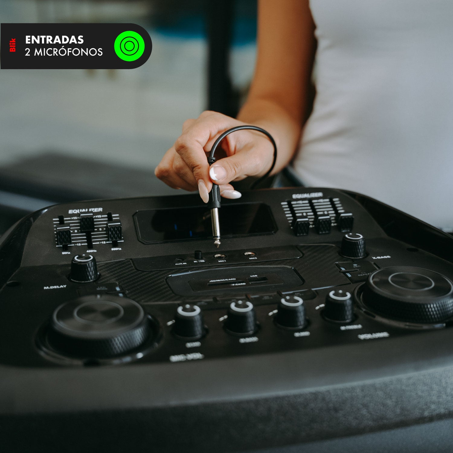 Parlante Bluetooth Karaoke Con Micrófono Blik Ultrabass15