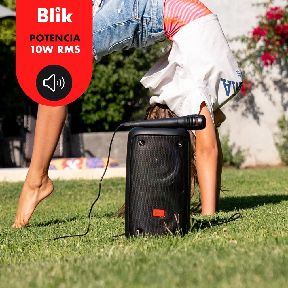 Parlante Bluetooth Karaoke Con Microfono Blik Voice3 potencia 10w