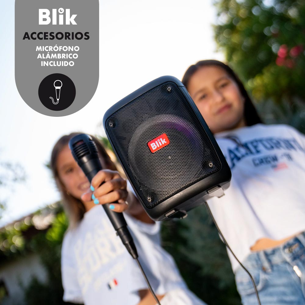 Parlante Bluetooth Karaoke Con Microfono Blik Voice - Blik